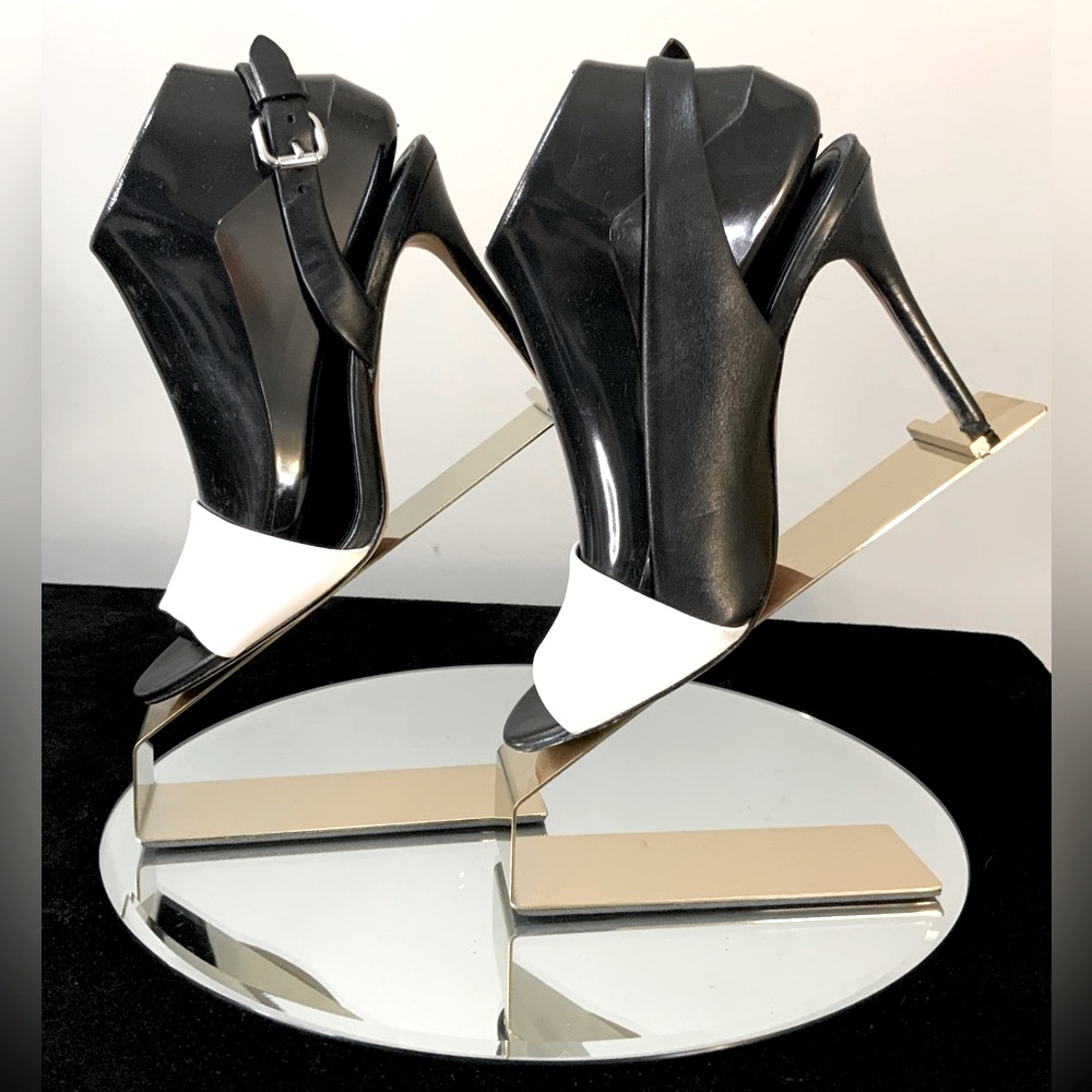 Coach Women’s Black/White Heeled Sandals